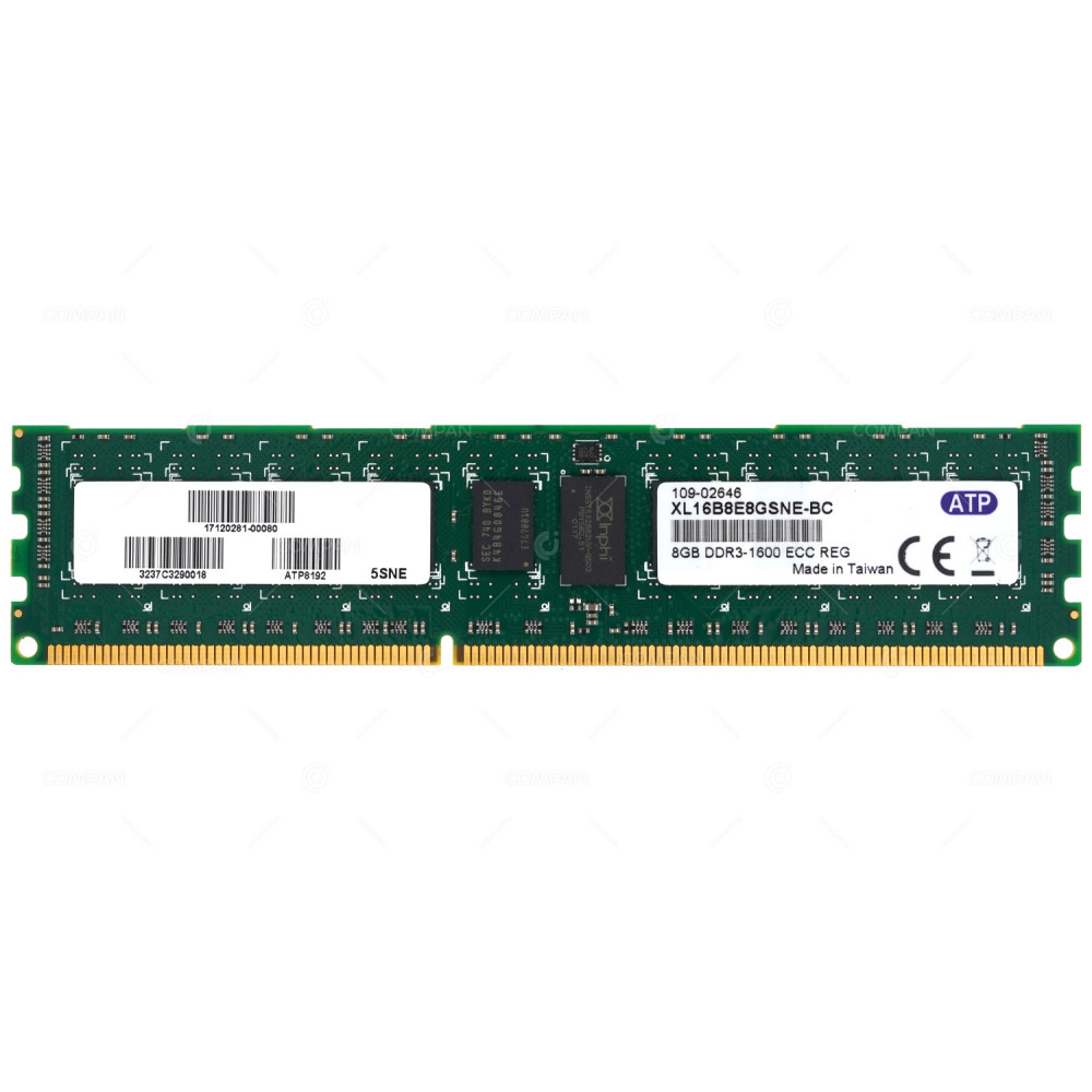 XL16B8E8GSNE-BC ATP 8GB (1X8GB) PC3-12800R 2RX4 SERVER MEMORY 109-02646